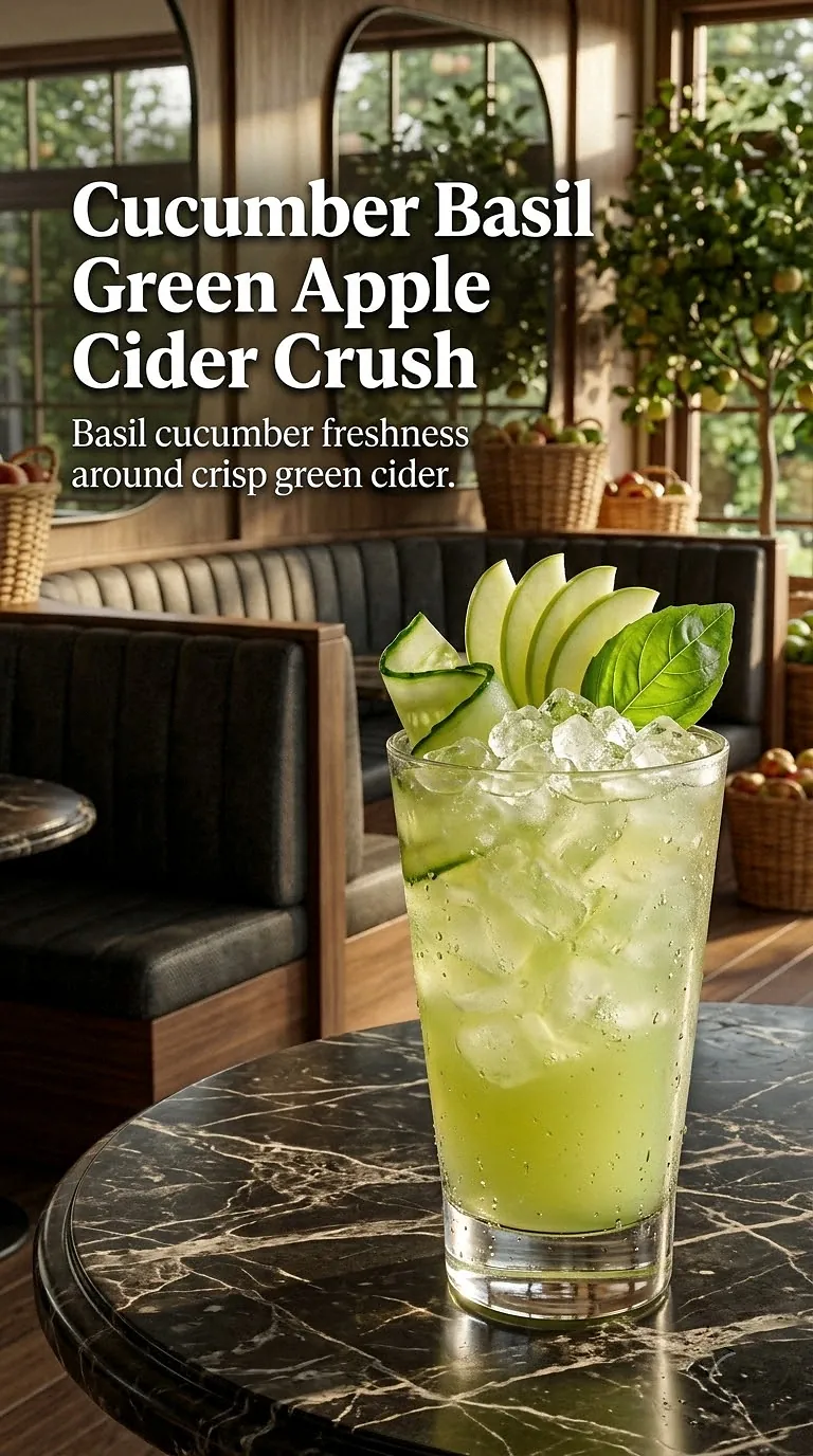 Cucumber Basil Green Apple Cider Crush