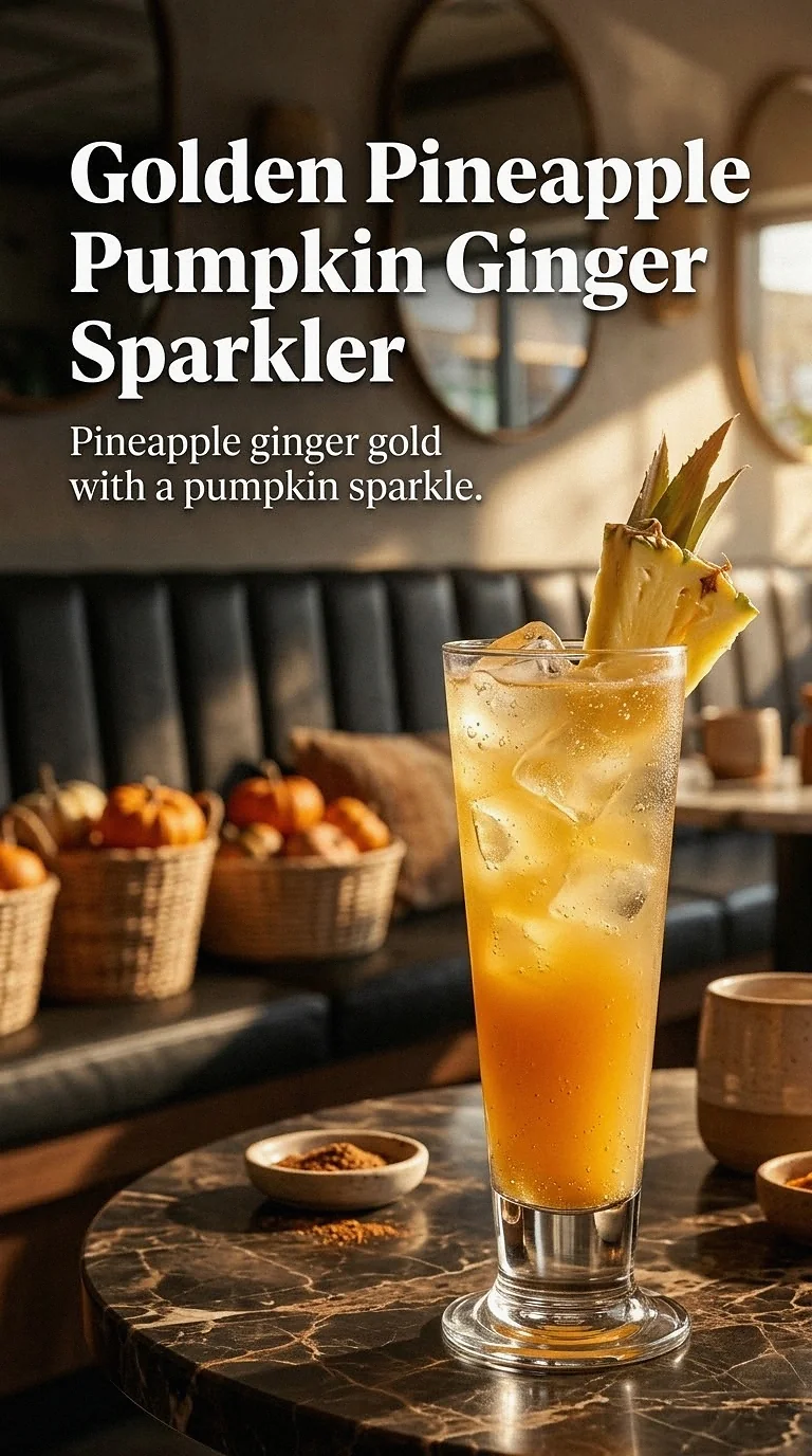 Golden Pineapple Pumpkin Ginger Sparkler
