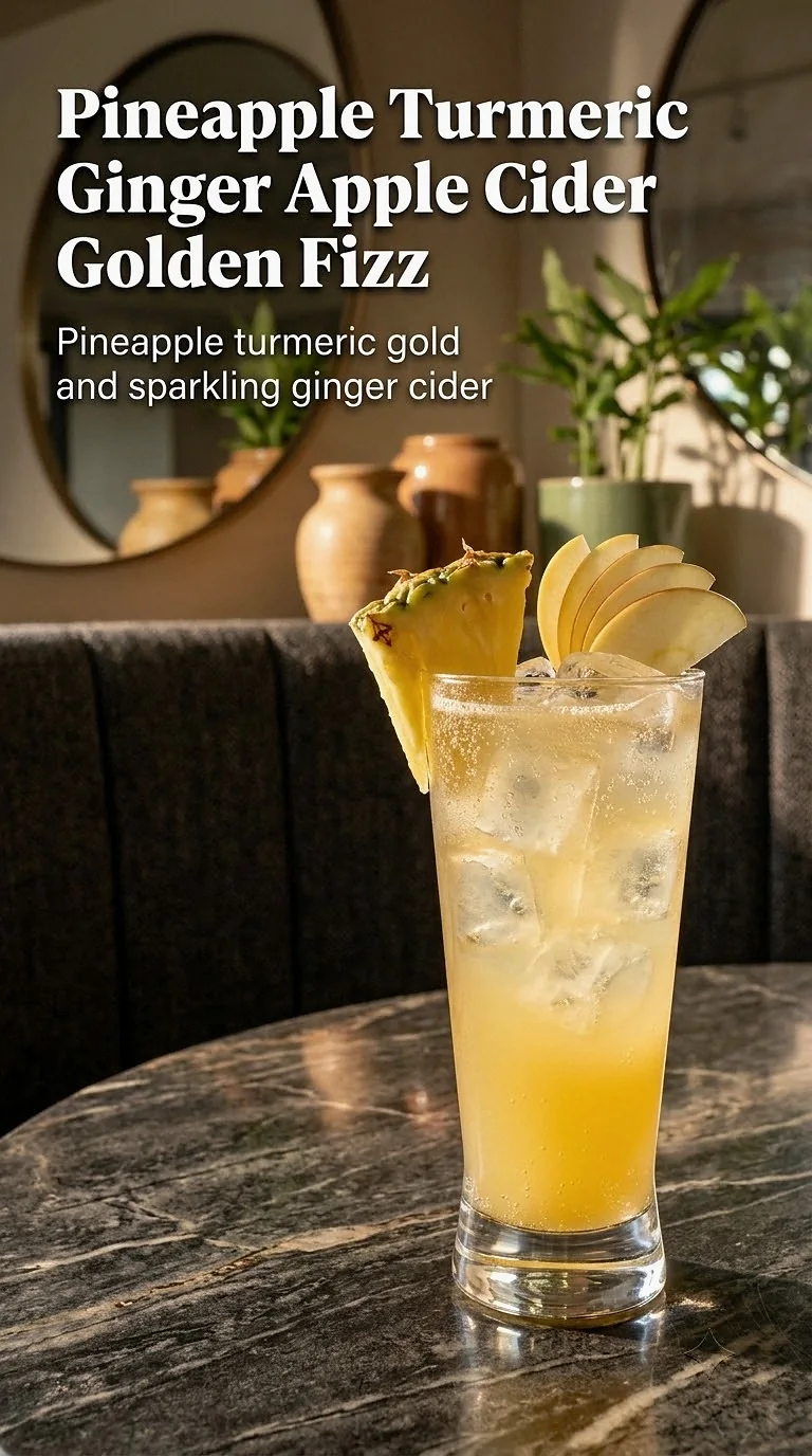 Pineapple Turmeric Ginger Apple Cider Golden Fizz