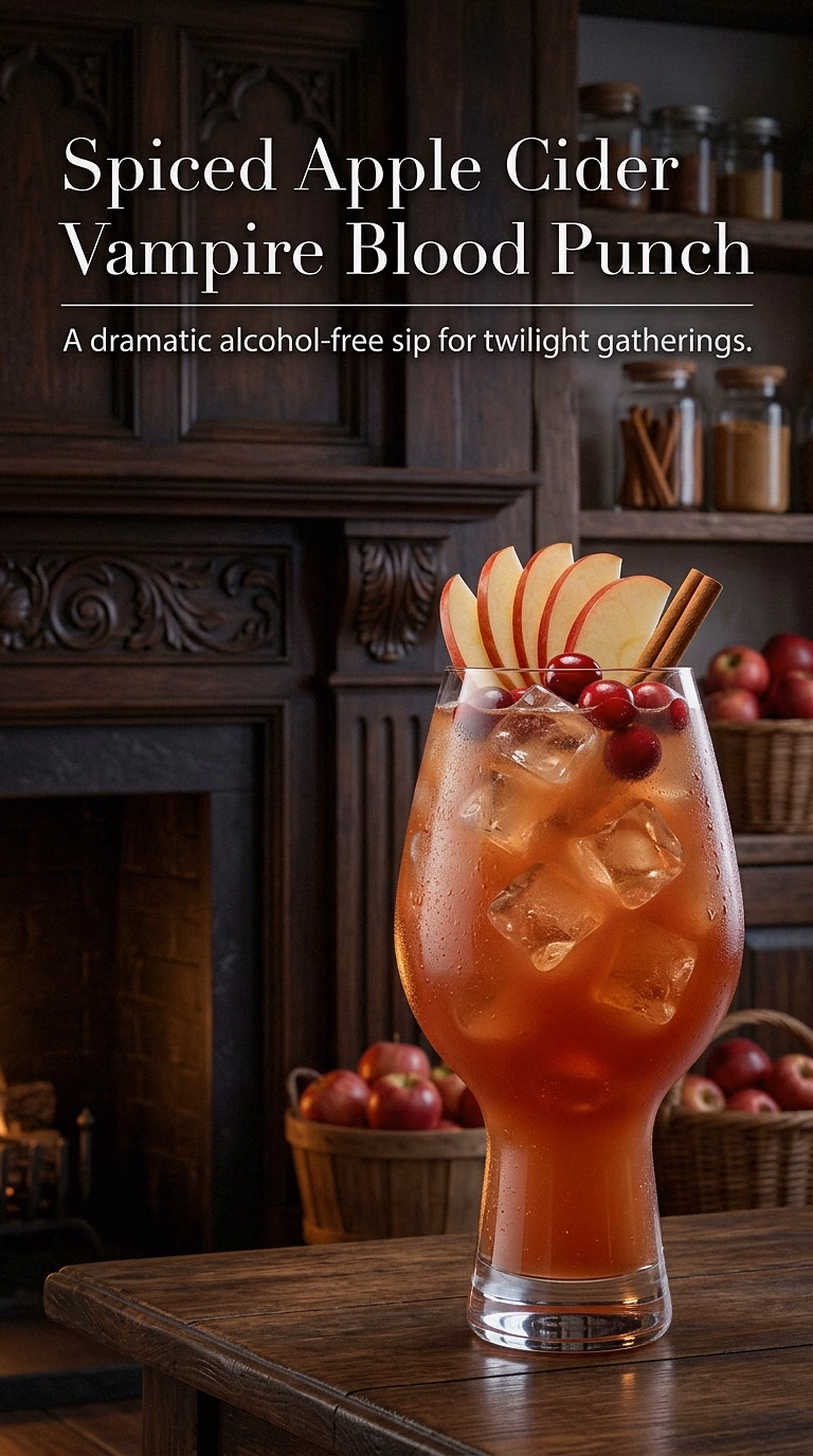 Spiced Apple Cider Vampire Blood Punch