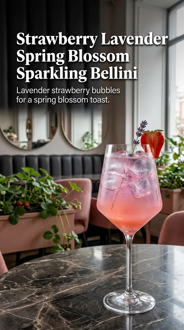 Strawberry Lavender Spring Blossom Sparkling Bellini