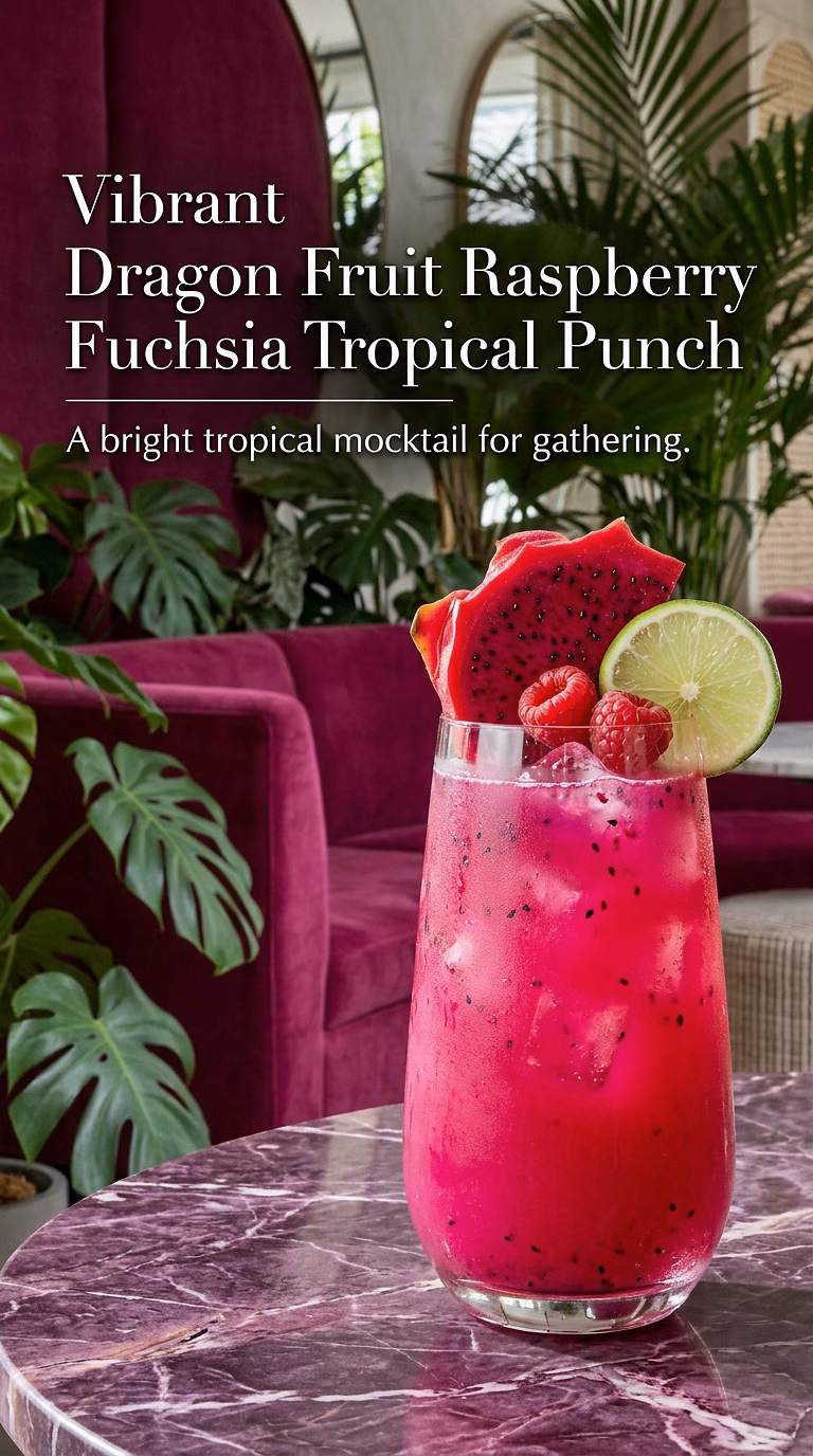 Vibrant Dragon Fruit Raspberry Fuchsia Tropical Punch