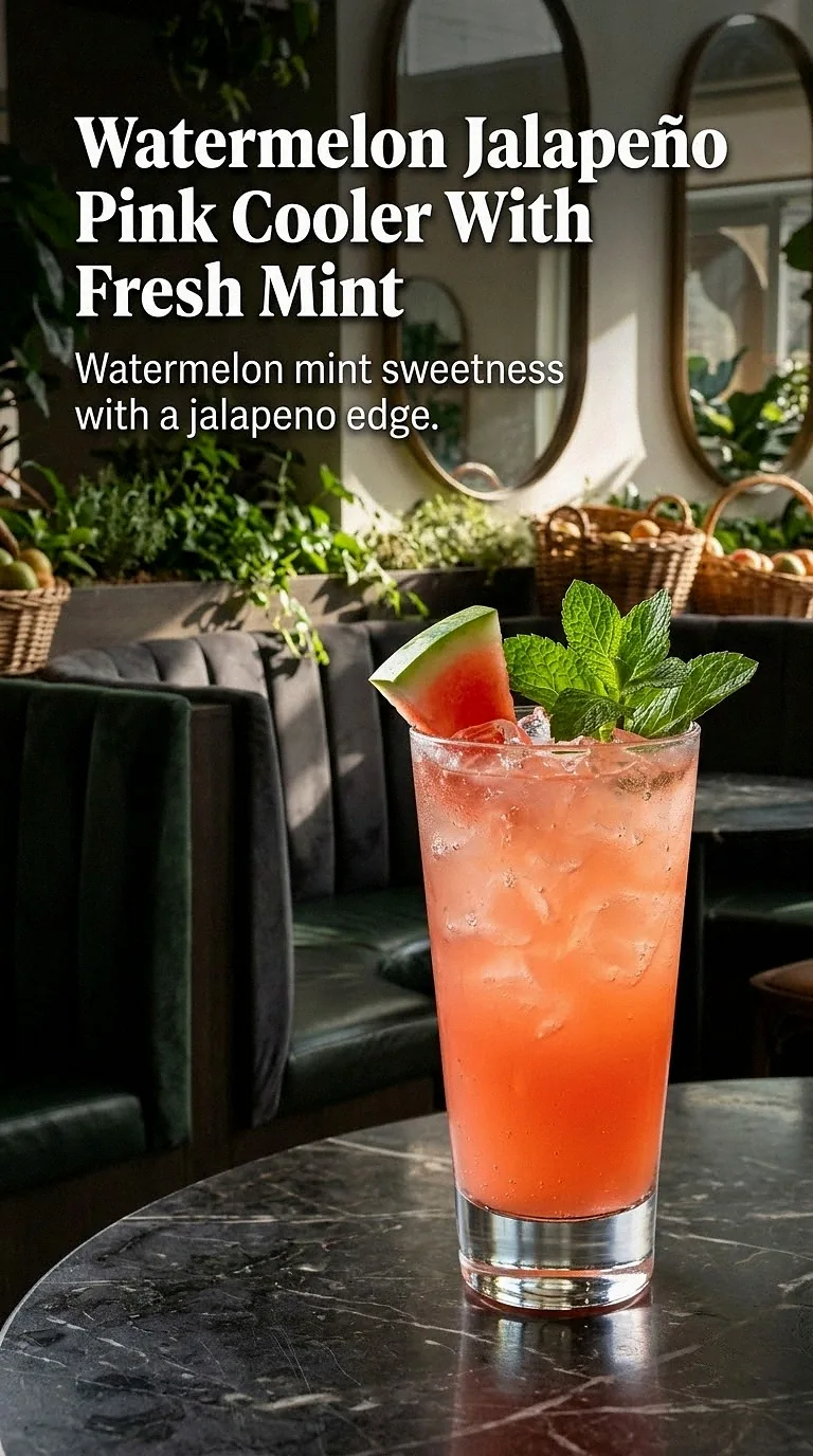 Watermelon Jalapeño Pink Cooler With Fresh Mint
